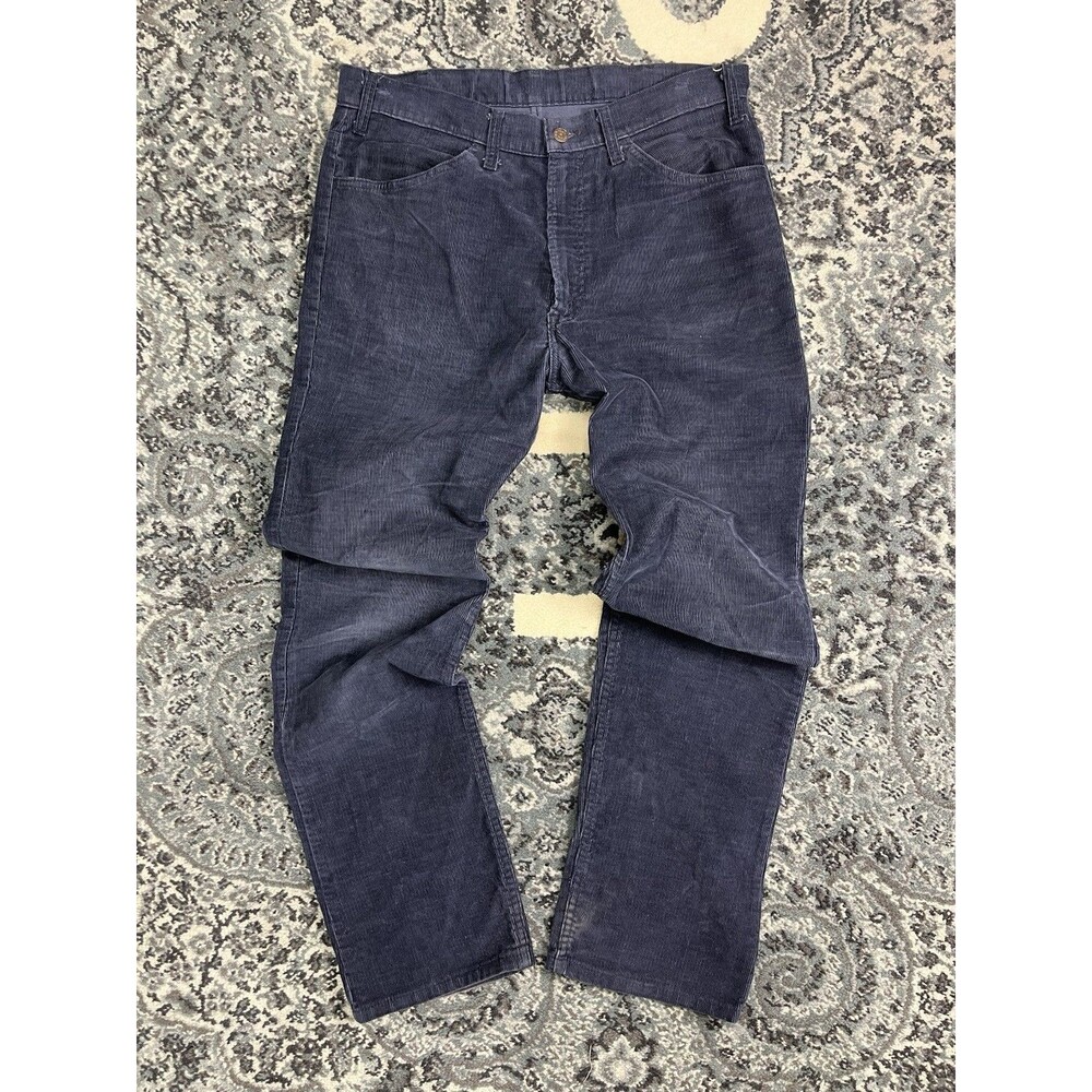 Vintage Mens 80s Levi’s Corduroy Size 36w 32lL Navy Blue
